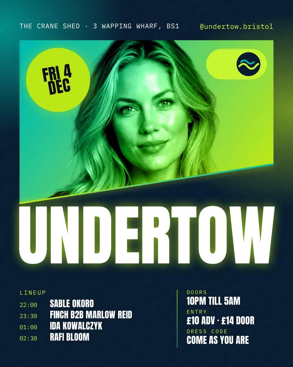 The Club night flyer design made for a second business, with its own details and brand.