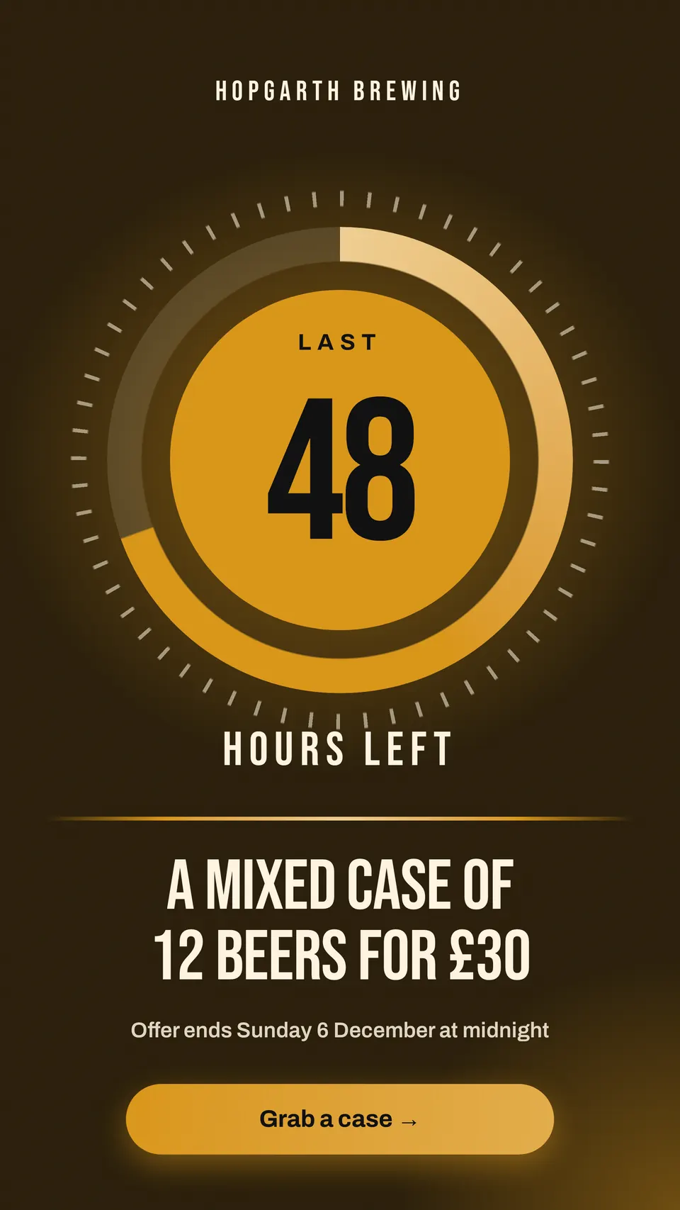 The Countdown offer ad design made for a third business, with its own details and brand.