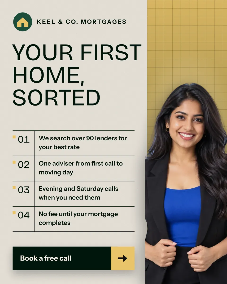 The Feature list ad design made for a second business, with its own details and brand.