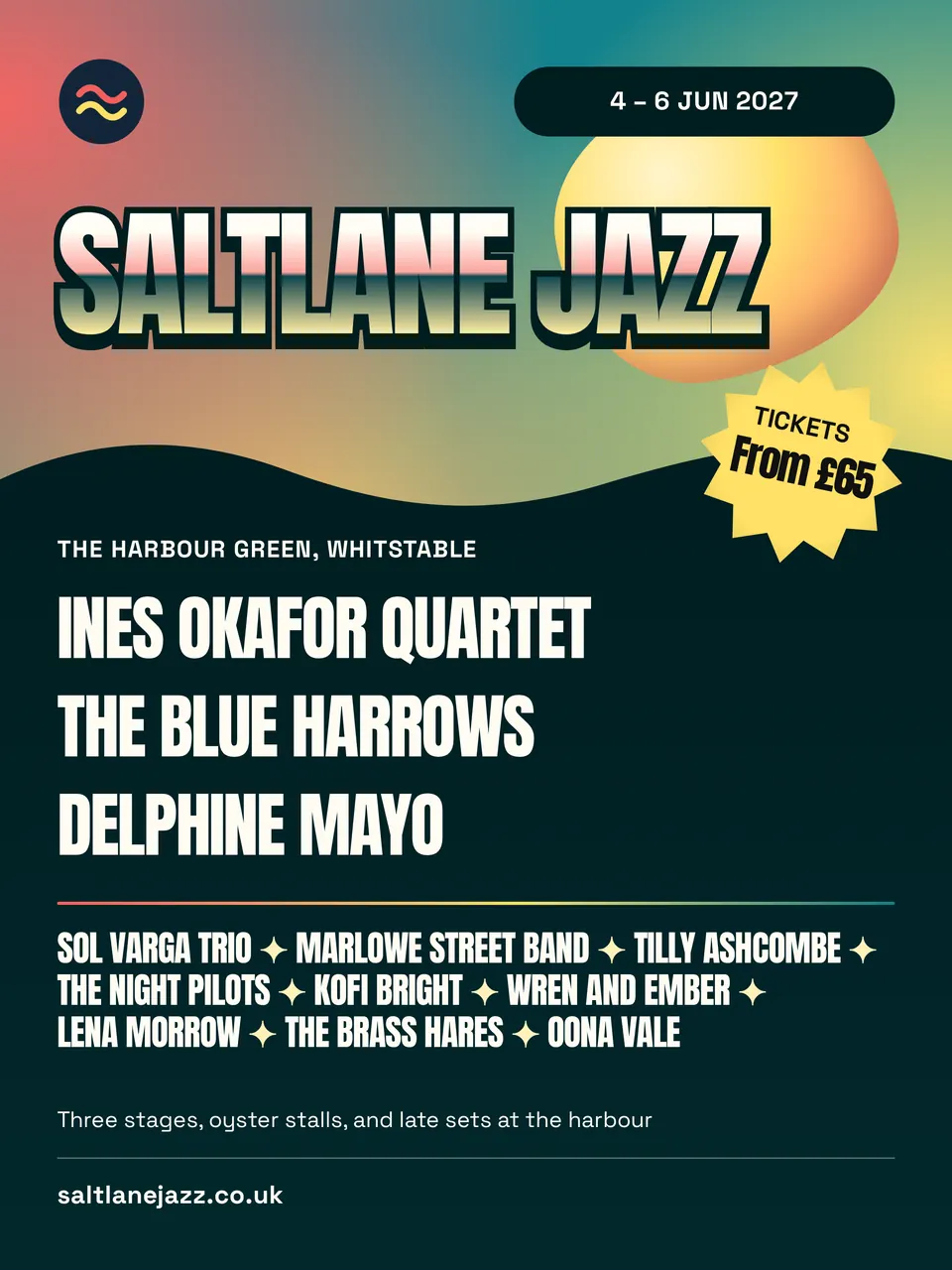The Festival line-up poster design made for a second business, with its own details and brand.