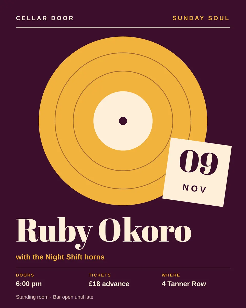 The Live music gig poster template with another set of text, colours, and pictures.