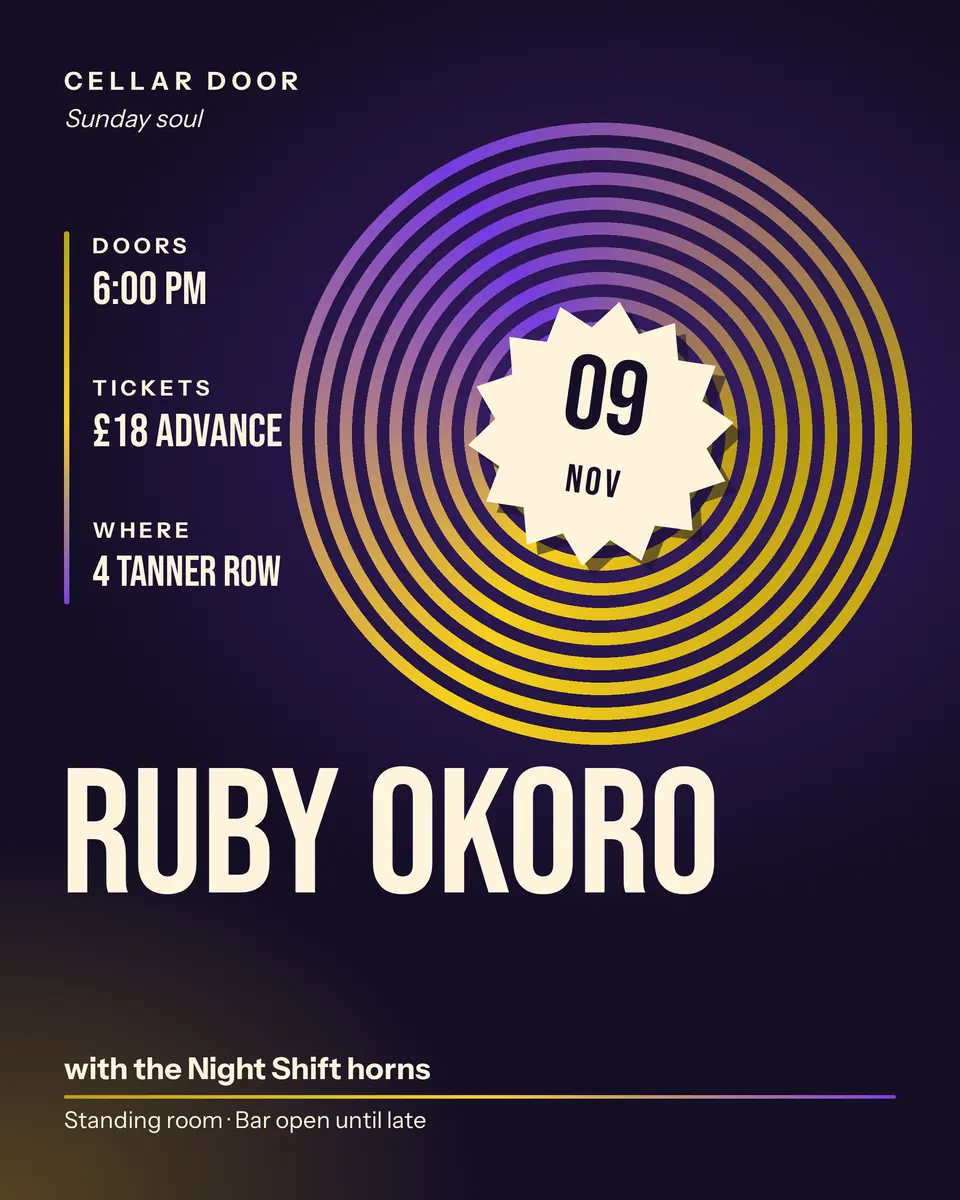 The Live music gig poster design made for a second business, with its own details and brand.