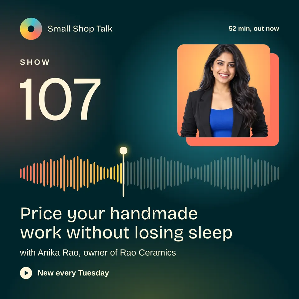 The Podcast episode card design made for a third business, with its own details and brand.