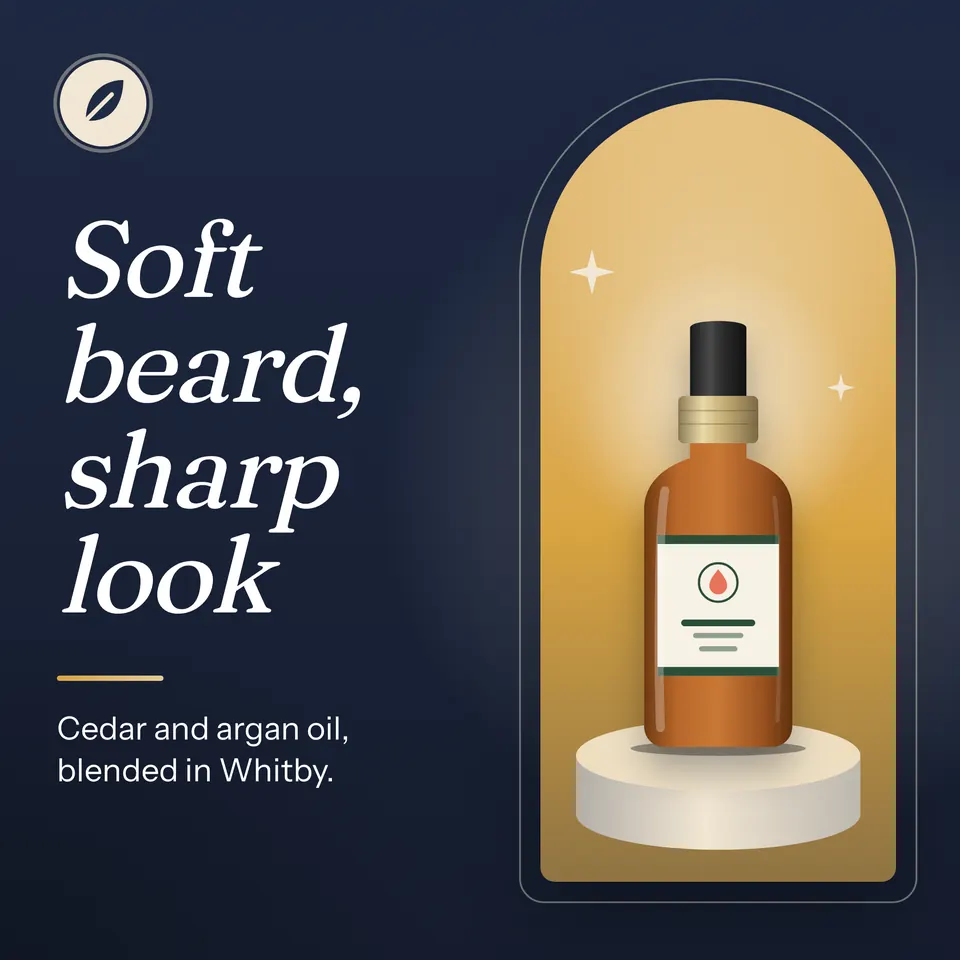 The Product spotlight design made for a second business, with its own details and brand.