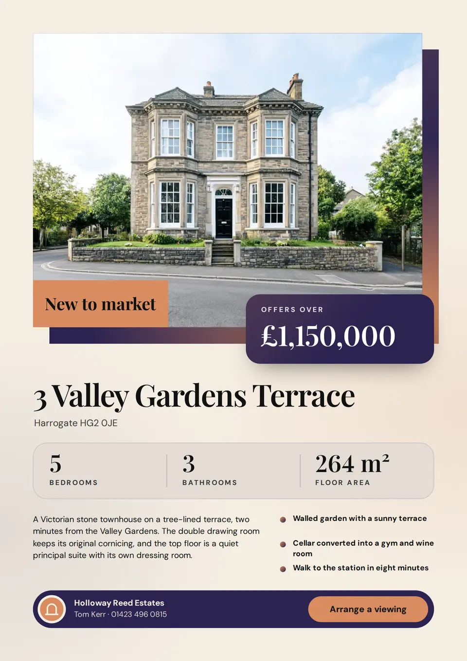 The Real estate flyer design made for a second business, with its own details and brand.