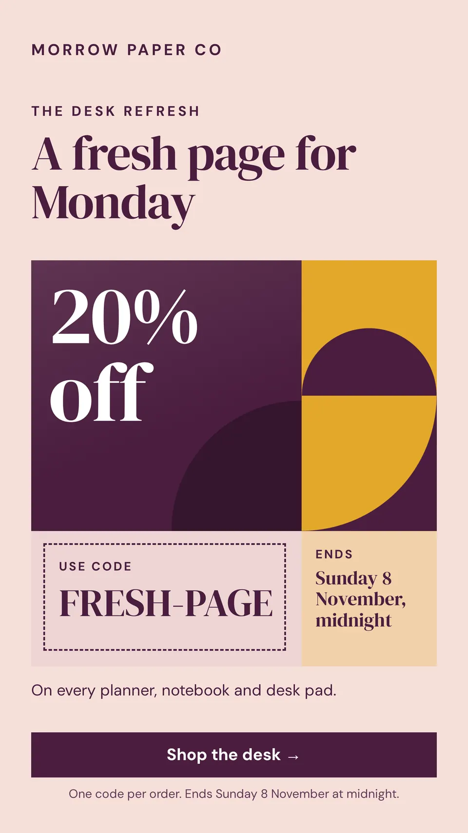 The Sale story design made for a second business, with its own details and brand.