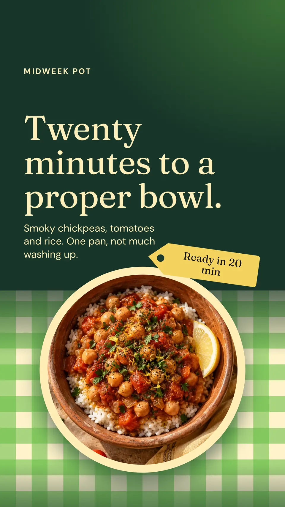 The TikTok dinner ideas design made for a second business, with its own details and brand.