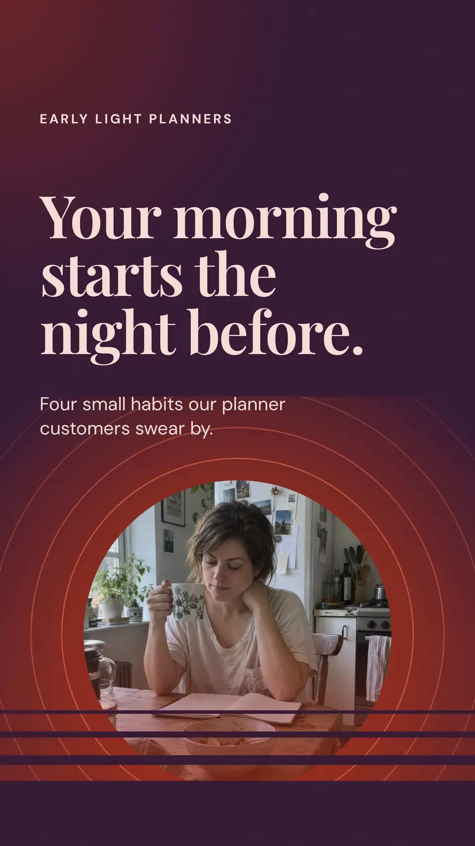 The TikTok morning planner design made for a third business, with its own details and brand.