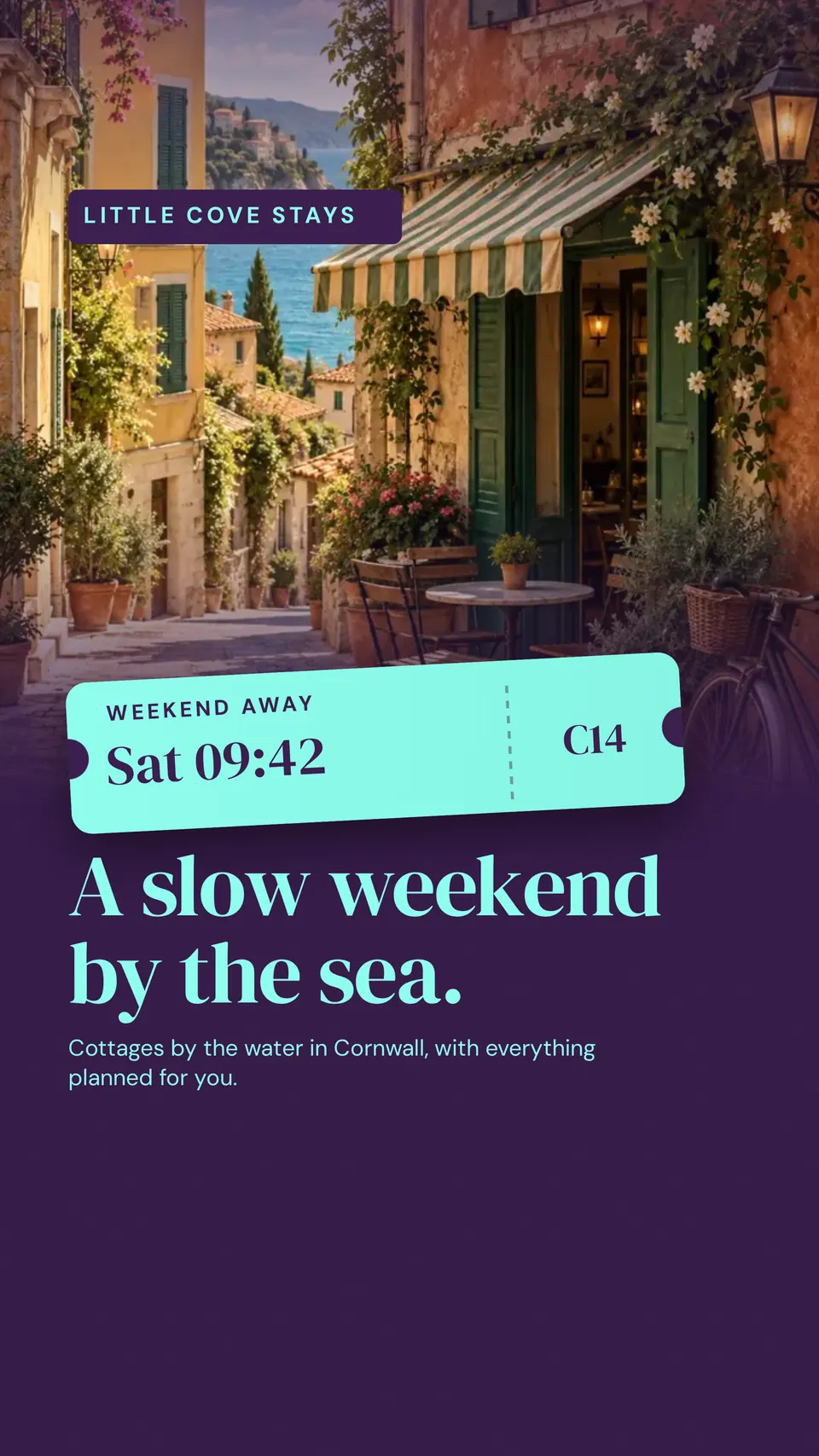 The TikTok travel planner design made for a third business, with its own details and brand.