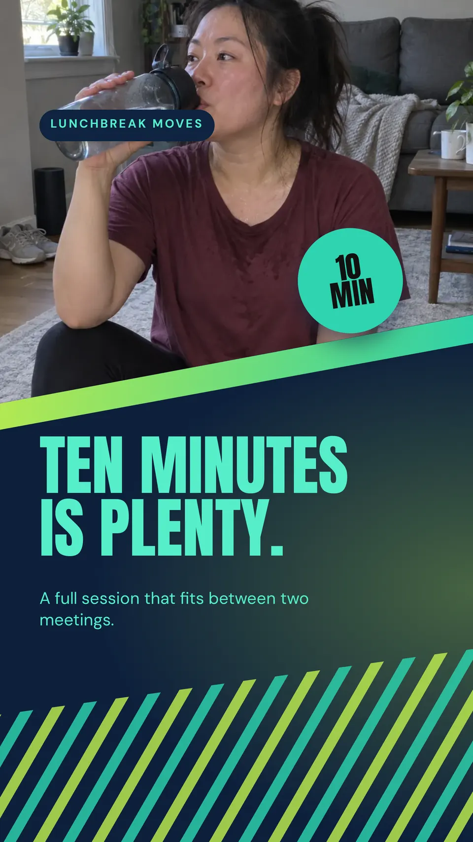 The TikTok short workouts design made for a second business, with its own details and brand.