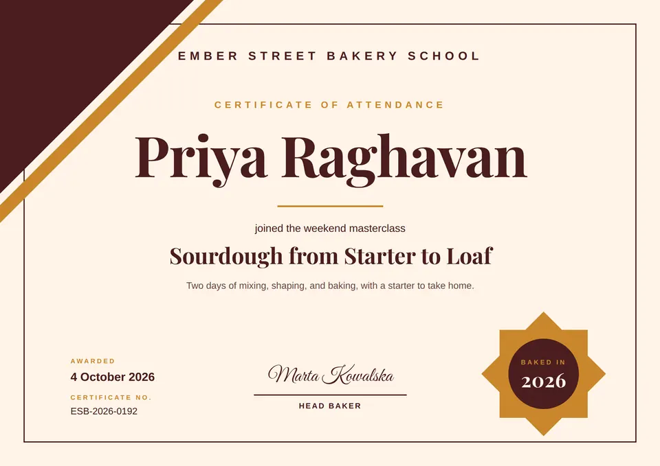 The Course completion certificate template with another set of text, colours, and pictures.